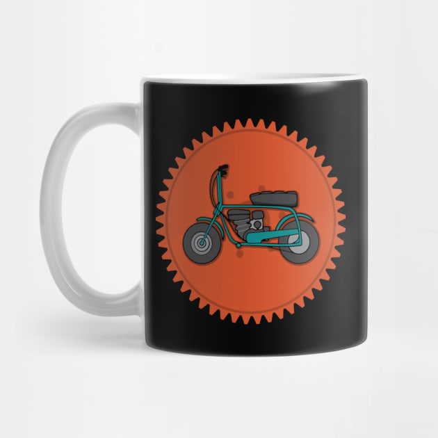 Minibike Sprocket Vintage Mini Bike by Huhnerdieb Apparel